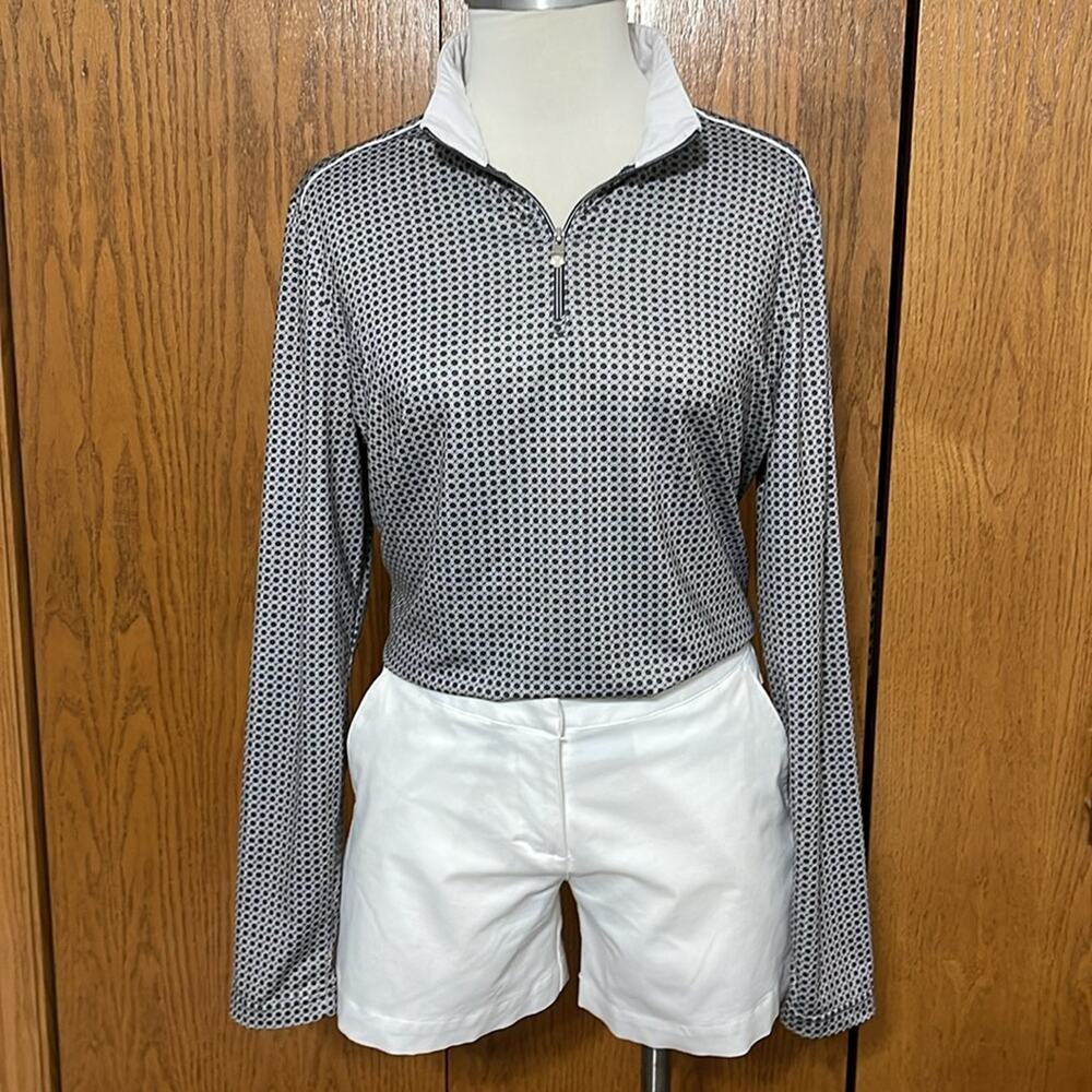 Nivo Gray Active 3/4 Zip Long Sleeve Pullover Size L
